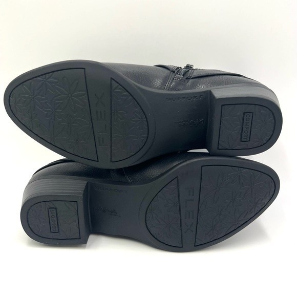 NEW LifeStride Womens Size 7 Adley Black Faux Vegan Leather Ankle Boots‎ Shoes - Picture 10 of 14